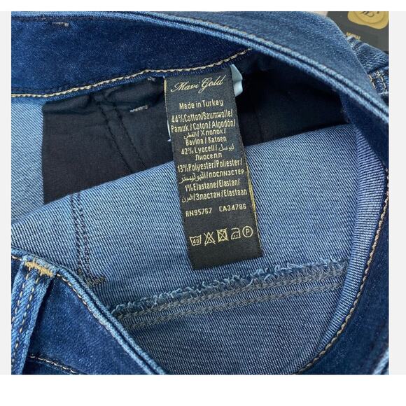 Mavi Gold Women's Alexa Mid Rise Skinny Jeans In Gold Deep Tencel 27 NWT - Picture 6 of 6